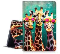 Case for Samsung Galaxy Tab S10 Ultra (2024 Release) / S9 Ultra (2023 Release) 14.6 inch/S8 Ultra PU Leather Smart Protective Cover with Auto Sleep/Wake,Giraffes with Sunglass