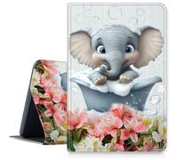 Case for Samsung Galaxy Tab S10 Ultra (2024 Release) / S9 Ultra (2023 Release) 14.6 inch/S8 Ultra PU Leather Smart Protective Cover with Auto Sleep/Wake,Playful Baby Elephant