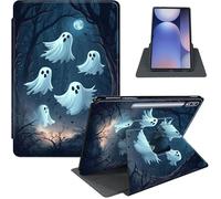 Case for Samsung Galaxy Tab S10 Ultra (2024)/Tab S9 Ultra (2023) 14.6-Inch, PU Leather Stand Cover with Auto Sleep/Wake, Shockproof TPU Back, Group of Ghosts