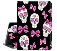 Case for Samsung Galaxy Tab S10 Ultra 2024 / Tab S9 Ultra 2023 / Tab S8 Ultra 2022,Soft Shockproof TPU Silicone Protective Back Shell Case,Pink Love Heart and Skull