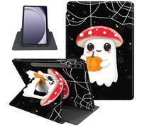 Case for Samsung Galaxy Tab S10 Ultra/Tab S9 Ultra 14.6-Inch, 360 Degree Rotating Folio Stand Smart Cover for Galaxy Tab S10 Ultra/ S9 Ultra 14.6'', Auto Sleep/Wake, Cute Cartoon Ghost