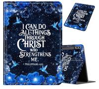 Case for Samsung Galaxy Tab S10 Ultra/Tab S9 Ultra 14.6-Inch, Slim Shockproof Folio Stand Cover with Auto Wake Sleep, Multi-Angle Viewing, PU Leather Protective Tablet Case, Bird Philippians 4-13