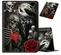 Case for Samsung Galaxy Tab S10 Ultra/Tab S9 Ultra 14.6-Inch, Slim Shockproof Folio Stand Cover with Auto Wake Sleep, Multi-Angle Viewing, PU Leather Protective Tablet Case, Gothic Dance of Death