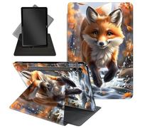 Case for Samsung Galaxy Tab S10 Ultra/Tab S9 Ultra Tablet 14.6'' Case,360 Degree Rotating Stand Protective Cover with Auto Up/Sleep Feature for Tab S10 Ultra,Cute Fox Running in Forest