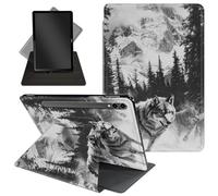 Case for Samsung Galaxy Tab S10 Ultra/Tab S9 Ultra Tablet 14.6'' Case,360 Degree Rotating Stand Protective Cover with Auto Up/Sleep Feature for Tab S10 Ultra,Wolf Running