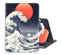 Case for Samsung Galaxy Tab S10 Ultra/Tab S9 Ultra14.6 Inch PU Leather Folio Multi-Angle Stand Cover/Auto Wake/Sleep,Streaming & Typing for Samsung Tablet Case,Wave Mountain Sun