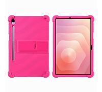 Case for Samsung Galaxy Tab S11 2025 11-inch SM-X730/SM-X736B Tablet with PC Kickstand, Soft Silicone, Washable, Thickened Corner Shockproof Case, Rose