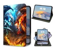 Case for Samsung Galaxy Tab S11 5G 11 Inch 2025 Slim PU Leather 360 Degree Rotating Adjustable Multi-Angle Viewing Stand Cover with Auto Wake/Sleep for Samsung Tab S11 5G SM-X730/SM-X736B, Art Dragons