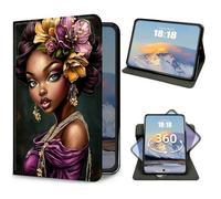 Case for Samsung Galaxy Tab S11 Ultra 14.6 Inch 2025 Slim PU Leather 360 Degree Rotating Adjustable Folio Multi-Angle Viewing Stand Protective Cover with Auto Wake/Sleep,African American Pretty Women