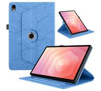 Case for Samsung Galaxy Tab S11 Ultra 2025 14.6 Inch Cover |3D Embossed Leaf Vein| with Pencil Holder Shockproof Sturdy 360 Degree Swiveling Stand Cover for Samsung Galaxy Tab S11 Ultra - Blue