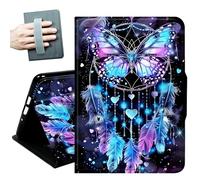 Case for Samsung Galaxy Tab S11 Ultra 5G 14.6 Inch 2025,with Hand Straps and Auto Wake/Sleep PU Leather Slim Multiple Angles Stand Smart Cover for Samsung Tab S11 Ultra,Dream Catcher Butterfliy