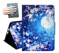 Case for Samsung Galaxy Tab S11 Ultra 5G 14.6 Inch 2025,with Hand Straps and Auto Wake/Sleep PU Leather Slim Multiple Angles Stand Smart Cover for Samsung Tab S11 Ultra,Blue Moon and Butterfliy