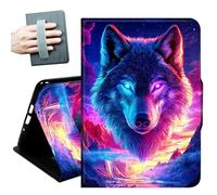 Case for Samsung Galaxy Tab S11 Ultra 5G 14.6 Inch 2025,with Hand Straps and Auto Wake/Sleep PU Leather Slim Multiple Angles Stand Smart Cover for Samsung Tab S11 Ultra,Fantasy Wolf