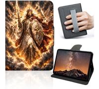 Case for Samsung Galaxy Tab S11 Ultra Ultra 14.6 inch 2025, 360° Rotating Stand Tablet Cover with Hand Strap, Auto Wake Sleep, Slim Protective PU Leather Case, Holy Knight Golden Light