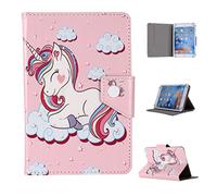Case for Samsung Galaxy Tab S4 10.5 2018 Model SM-T830/T835/T837 Tablet, children boys & girls Protective Flip Case with Stand up function (Pink Unicorn Rainbow)