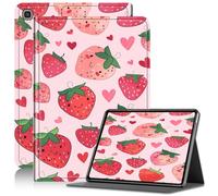 Case for Samsung Galaxy Tab S5e 10.5 2019 Model SM-T720/T725/T727, Adjustable Stand Galaxy Tab S5e Case, PU Leather Cover with Auto Sleep/Wake for Galaxy T720 Tablet Case, Lovely Strawberries