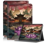 Case for Samsung Galaxy Tab S5e 10.5 2019 Model SM-T720/T725/T727, Adjustable Stand Galaxy Tab S5e Case, PU Leather Cover with Auto Sleep/Wake for Galaxy T720 Tablet Case, Lotus Flower Blooms