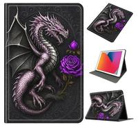Case for Samsung Galaxy Tab S5e 10.5 Inch 2019 (SM-T720/T725), Slim PU Leather Folio Stand Cover with Auto Sleep/Wake, Shockproof Protective Shell for Galaxy Tab S5e Tablet, Dragon Purple Rose
