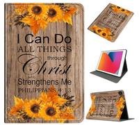 Case for Samsung Galaxy Tab S5e 10.5 Inch 2019 (SM-T720/T725), Slim PU Leather Folio Stand Cover with Auto Sleep/Wake, Shockproof Protective Shell for Galaxy Tab S5e Tablet, Sunflower Bible 4-13