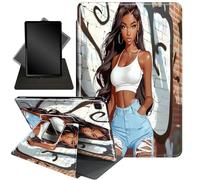 Case for Samsung Galaxy Tab S6 Lite 10.4-Inch 2024/2022/2020,360 Degree Rotating Stand Smart Protective Cover Case for All-New Galaxy Tab S6 Lite 10.4 inch Tablet,Cute African Woman