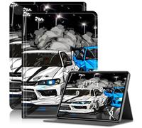 Case for Samsung Galaxy Tab S6 Lite 10.4 Inch 2024/2022/2020, Adjustable Stand Galaxy Tab S6 Lite Case, PU Leather Cover with Auto Sleep/Wake for Samsung S6 Lite Tablet Case, Cartoon Drift Cars