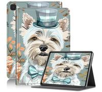 Case for Samsung Galaxy Tab S6 Lite 10.4 Inch 2024/2022/2020, Adjustable Stand Galaxy Tab S6 Lite Case, PU Leather Cover with Auto Sleep/Wake for Samsung S6 Lite Tablet Case, Gentleman Dog