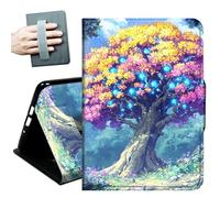 Case for Samsung Galaxy Tab S6 Lite 10.4 Inch 2024/2022/2020,with Hand Straps and Auto Wake/Sleep PU Leather Slim Multiple Angles Stand Smart Cover for Galaxy Tab S6 Lite,Colorful Forest Tree