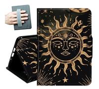 Case for Samsung Galaxy Tab S6 Lite 10.4 Inch 2024/2022/2020,with Hand Straps and Auto Wake/Sleep PU Leather Slim Multiple Angles Stand Smart Cover for Galaxy Tab S6 Lite,Gold Sun