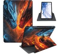 Case for Samsung Galaxy Tab S8 2022/S7 2020 11-Inch, 360° Rotating PU Leather Stand Cover with Auto Sleep/Wake, Shockproof TPU Backl, Two Dragons Fighting