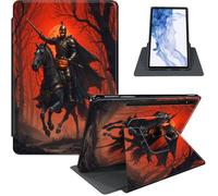 Case for Samsung Galaxy Tab S8 2022/S7 2020 11-Inch, 360° Rotating PU Leather Stand Cover with Auto Sleep/Wake, Shockproof TPU Backl, Knight on Horse