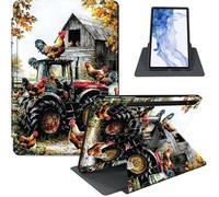 Case for Samsung Galaxy Tab S8 2022/S7 2020 11-Inch, 360° Rotating PU Leather Stand Cover with Auto Sleep/Wake, Shockproof TPU Backl, Farm Tractor
