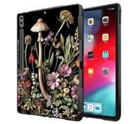 Case for Samsung Galaxy Tab S8 (2022) / S7 (2020) 11 Inch Ultra-Thin Slim Lightweight Shockproof Black TPU Silicone Protective Back Shell Cover for Kids Women,Mushroom in Weed