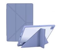 Case for Samsung Galaxy Tab S8 2022/Tab S7 2020 11 Inch with S Pen Holder,Origami Design with 5 Adjustment Positions, Clear Transparent Back Acrylic Cover