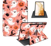 Case for Samsung Galaxy Tab S8 Plus 2022 / S7 FE 2021 / S7 Plus 2020 12.4-Inch, 360° Rotating PU Leather Stand Cover with Auto Sleep/Wake, Shockproof TPU Backl, Ghost Pattern