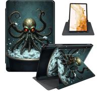 Case for Samsung Galaxy Tab S8 Plus 2022 / S7 FE 2021 / S7 Plus 2020 12.4-Inch, 360° Rotating PU Leather Stand Cover with Auto Sleep/Wake, Shockproof TPU Backl, Kraken