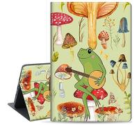Case for Samsung Galaxy Tab S8 Plus 2022/S7 FE 2021/S7 Plus 2020 12.4 Inch, Lightweight Protective, Multiple Angle, PU Leather Slim Folio Stand Smart Cover with Auto Wake/Sleep, Mushroom Frog