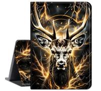 Case for Samsung Galaxy Tab S8 Plus 2022 / S7 FE 2021 / S7 Plus 2020 12.4-Inch,Slim Lightweight Smart Shell Stand Cover with Auto Wake/Sleep Case for Galaxy S7 FE,Black Gold Deer King