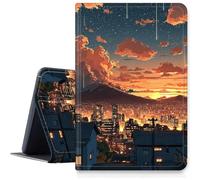 Case for Samsung Galaxy Tab S8 Plus 2022/S7 FE 2021/S7 Plus 2020 12.4 Inch,Slim PU Leather Smart Cover with Multi-Angle Viewing Stand,Auto Sleep/Wake Protective Shell,City Sunset