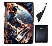 Case for Samsung Galaxy Tab S8 Plus 2022 / S7 FE 2021 / S7 Plus 2020 12.4-Inch,Soft Shockproof TPU Silicone Protective Back Shell Case for Galaxy Tab S7FE,12.4" Tablet,Music Piano Key