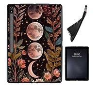 Case for Samsung Galaxy Tab S8 Plus 2022 / S7 FE 2021 / S7 Plus 2020 12.4-Inch,Soft Shockproof TPU Silicone Protective Back Shell Case for Galaxy Tab S7FE,12.4" Tablet,Crescent Pink Flower