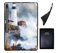 Case for Samsung Galaxy Tab S8 Plus 2022 / S7 FE 2021 / S7 Plus 2020 12.4-Inch,Soft Shockproof TPU Silicone Protective Back Shell Case for Galaxy Tab S7FE,12.4" Tablet,Lighthouse Beacon Clouds