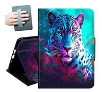 Case for Samsung Galaxy Tab S8 Plus 2022 / S7 FE 2021 / S7 Plus 2020 12.4-Inch,with Hand Straps and Auto Wake/Sleep PU Leather Slim Multiple Angles Stand Smart Cover,Tiger King Animal