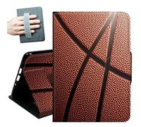 Case for Samsung Galaxy Tab S8 Plus 2022 / S7 FE 2021 / S7 Plus 2020 12.4-Inch,with Hand Straps and Auto Wake/Sleep PU Leather Slim Multiple Angles Stand Smart Cover,Basketball