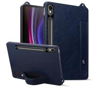 Case for Samsung Galaxy Tab S8/Tab S7 11 inch (Model SM-X700/X706/T870/T875/T878) Soft Wrist Strap Design Shockproof with S-Pen Holder Official PU Leather Slim Fit Cover for Tab S8 / S7 - Blue