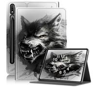 Case for Samsung Galaxy Tab S8/Tab S7 11" (SM-X700/X706/T870/T875/T878), Adjustable Stand Galaxy Tab S7 Case with S Pen Holder & Auto Sleep/Wake for Samsung Tab S7 Tablet Case, Black Wolf