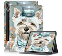 Case for Samsung Galaxy Tab S8/Tab S7 11" (SM-X700/X706/T870/T875/T878), Adjustable Stand Galaxy Tab S7 Case with S Pen Holder & Auto Sleep/Wake for Samsung Tab S7 Tablet Case, Gentleman Dog