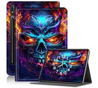 Case for Samsung Galaxy Tab S8/Tab S7 11" (SM-X700/X706/T870/T875/T878), Adjustable Stand Galaxy Tab S7 Case with S Pen Holder & Auto Sleep/Wake for Samsung Tab S7 Tablet Case, Evil Skull