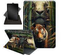 Case for Samsung Galaxy Tab S9 11 Inch 2023 Model (SM-X710/X716B/X718U),360 Degree Rotating Stand Protective Cover with Auto Up/Sleep Feature,for Galaxy Tab S9 2023,Forest Cat & Tiger