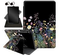 Case for Samsung Galaxy Tab S9 11 Inch 2023 Model (SM-X710/X716B/X718U),360 Degree Swiveling Stand Protective Cover with Auto Sleep/Wake,for Samsung Galaxy Tab S9 Tablet,Midnight Flowers