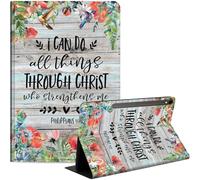 Case for Samsung Galaxy Tab S9 11 Inch/Tab S9 FE 5G 10.9 Inch, Slim PU Leather Stand Cover with Auto Wake/Sleep, Multi-Angle Viewing & Shockproof, Philippians 4:13